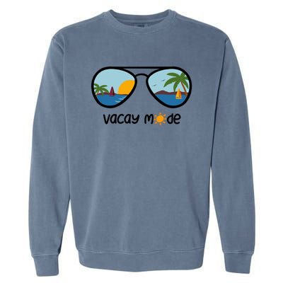 Vacay Mode On The Beach Gift Garment-Dyed Sweatshirt