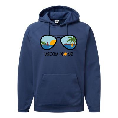 Vacay Mode On The Beach Gift Performance Fleece Hoodie