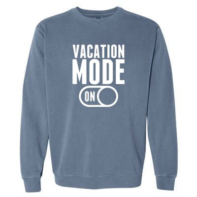 Vacation Mode On Garment-Dyed Sweatshirt