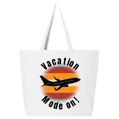 Vacation Mode On Vintage Sunset Airplane Travel Design Gift 25L Jumbo Tote