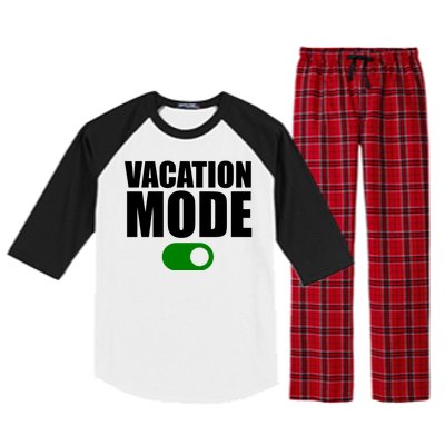 Vacation Mode On Raglan Sleeve Pajama Set