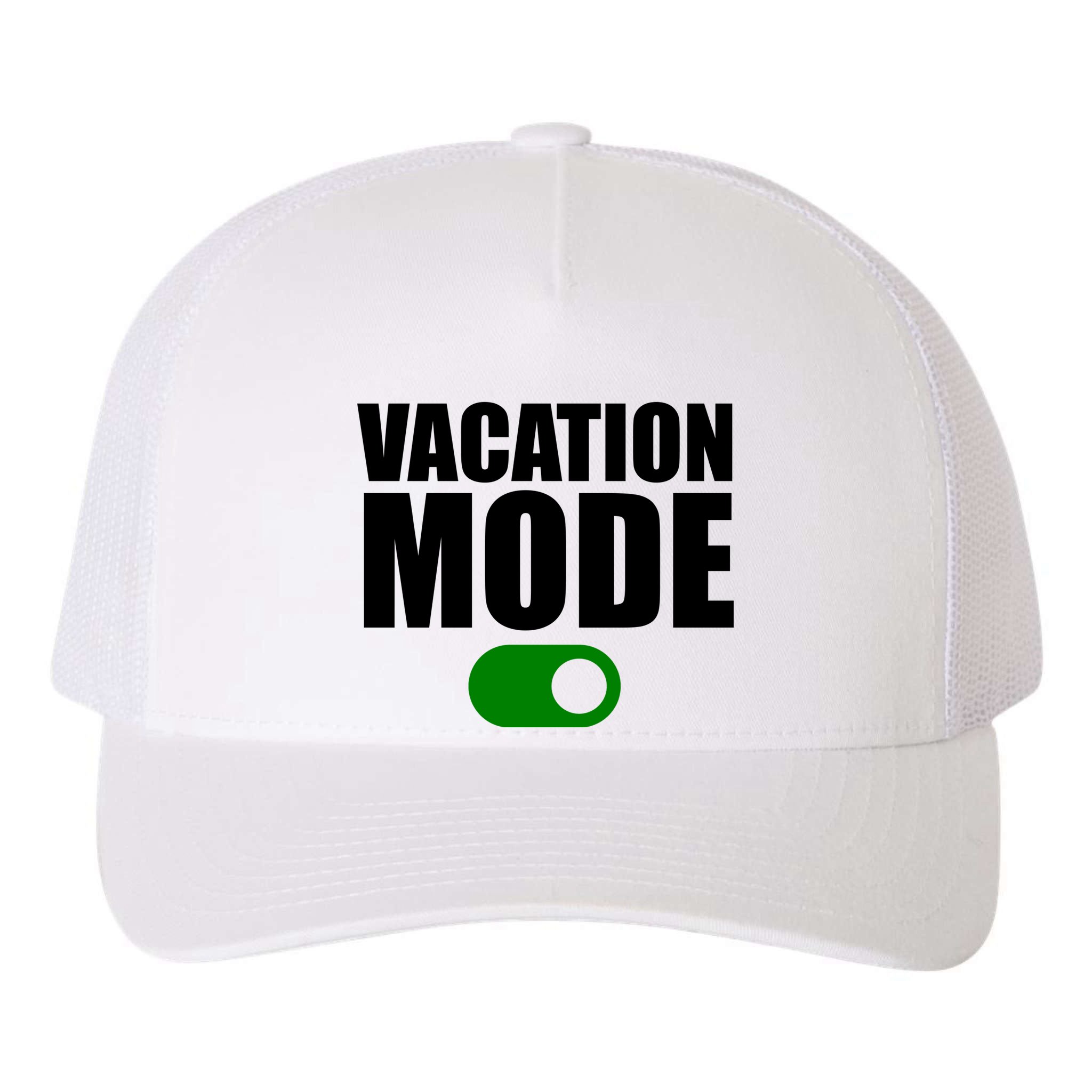 Vacation Mode On Yupoong Adult 5-Panel Trucker Hat