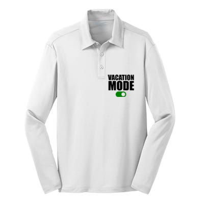 Vacation Mode On Silk Touch Performance Long Sleeve Polo