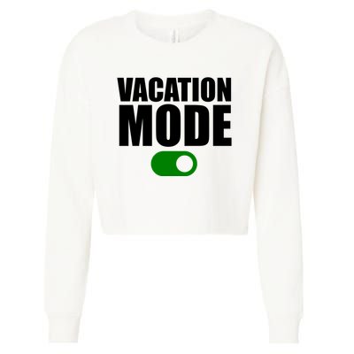Vacation Mode On Cropped Pullover Crew