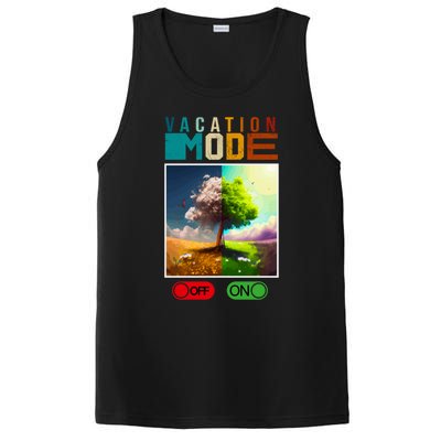 Vacation Mode On Vacation Mode Off Funny Vacation Mode Meme Gift PosiCharge Competitor Tank