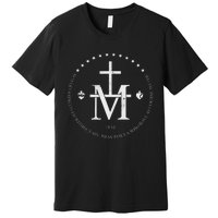 Virgin Mary Of Miraculous Medal Our Lady Marian Cross Premium T-Shirt