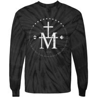 Virgin Mary Of Miraculous Medal Our Lady Marian Cross Tie-Dye Long Sleeve Shirt