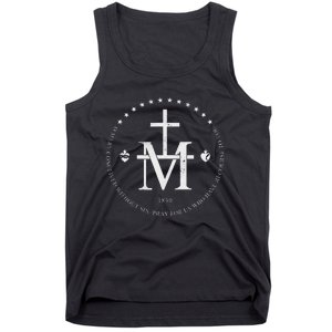 Virgin Mary Of Miraculous Medal Our Lady Marian Cross Tank Top