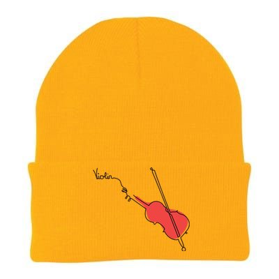 Violin Musician Orchestra Design OneLine Violin Knit Cap Winter Beanie