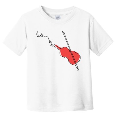 Violin Musician Orchestra Design OneLine Violin Toddler T-Shirt