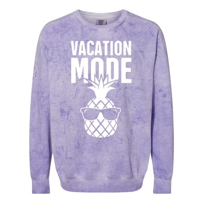 Vacation Mode Pineapple Colorblast Crewneck Sweatshirt