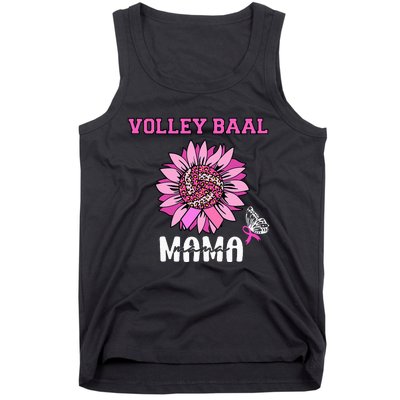 Volleyball Mom Pink Ribbon Breast Cancer Awareness Fighters Tank Top