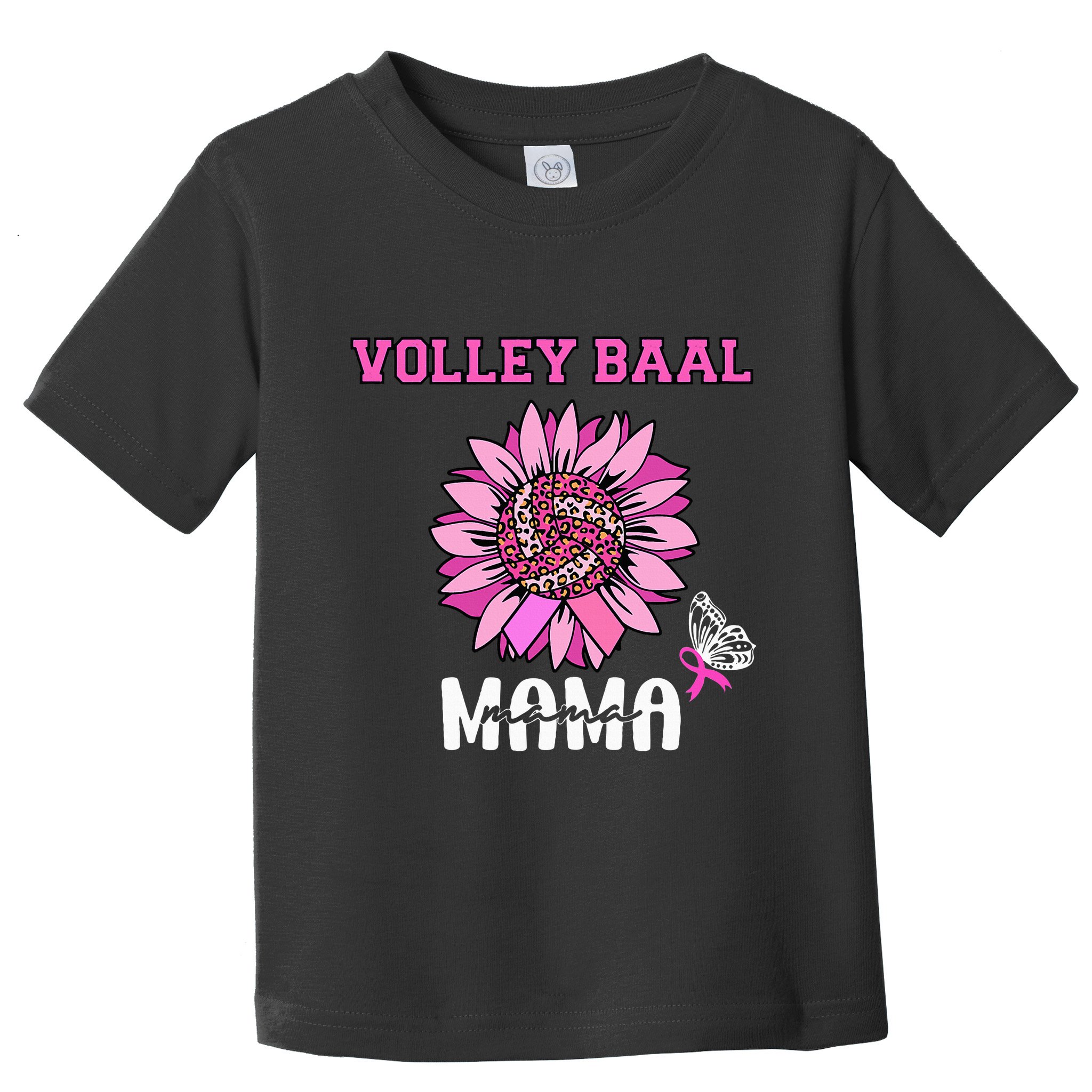 Volleyball Mom Pink Ribbon Breast Cancer Awareness Fighters Toddler T-Shirt