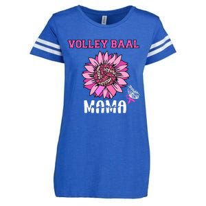 Volleyball Mom Pink Ribbon Breast Cancer Awareness Fighters Enza Ladies Jersey Football T-Shirt