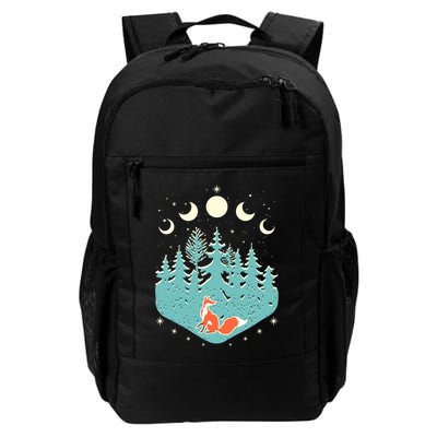 Vintage Moon Phases Forest Fox Backpack