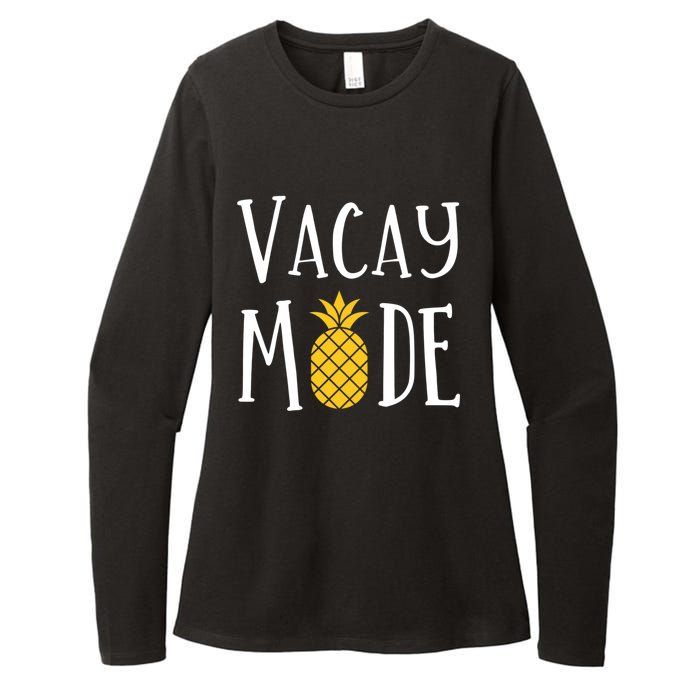 Vacay Mode Pineapple Summer Season Vibes Womens CVC Long Sleeve Shirt