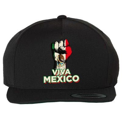 Viva Mexico Proud Fist Mexican Independence Wool Snapback Cap