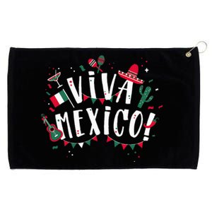 Viva Mexico Party Mexican Independence Flag Grommeted Golf Towel