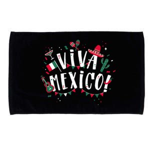 Viva Mexico Party Mexican Independence Flag Microfiber Hand Towel