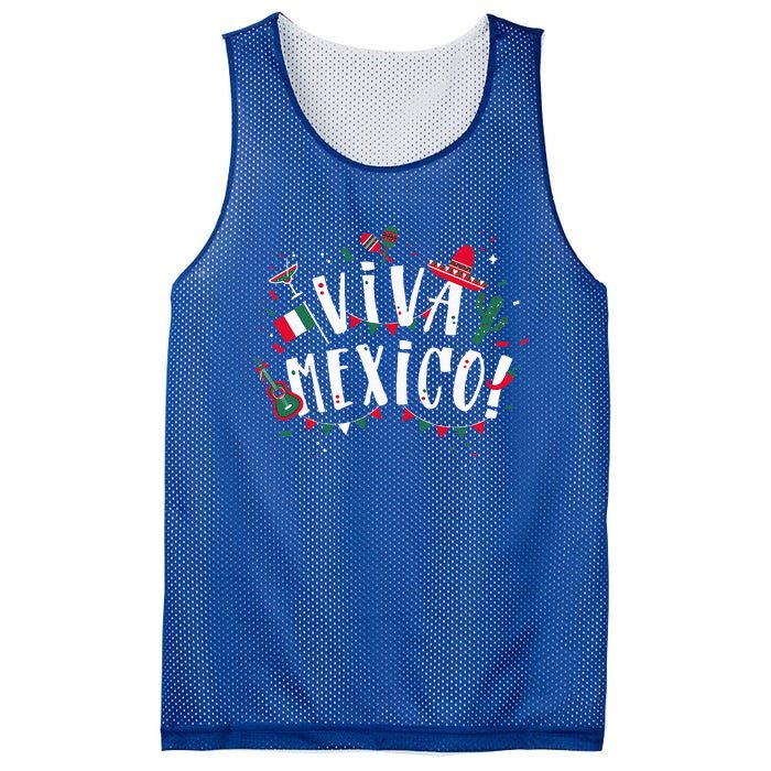 Viva Mexico Party Mexican Independence Flag Mesh Reversible Basketball Jersey Tank