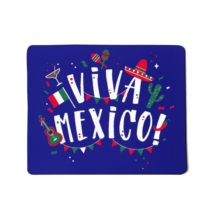 Viva Mexico Party Mexican Independence Flag Mousepad