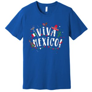 Viva Mexico Party Mexican Independence Flag Premium T-Shirt