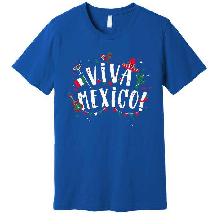 Viva Mexico Party Mexican Independence Flag Premium T-Shirt