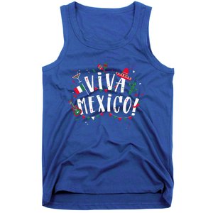 Viva Mexico Party Mexican Independence Flag Tank Top