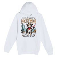 Vintage Meowdy Partner Cow Premium Pullover Hoodie