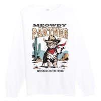 Vintage Meowdy Partner Cow Premium Crewneck Sweatshirt