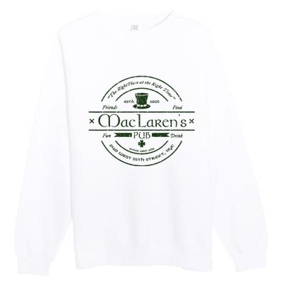 Vintage McclarenS Pub From How I Met Your Mother Premium Crewneck Sweatshirt