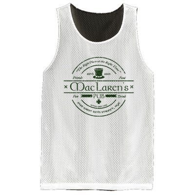 Vintage McclarenS Pub From How I Met Your Mother Mesh Reversible Basketball Jersey Tank