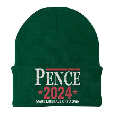 Vintage Mike Pence 2024 Make Liberals Cry Again Knit Cap Winter Beanie