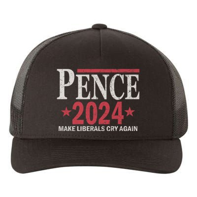 Vintage Mike Pence 2024 Make Liberals Cry Again Yupoong Adult 5-Panel Trucker Hat