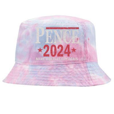 Vintage Mike Pence 2024 Make Liberals Cry Again Tie-Dyed Bucket Hat