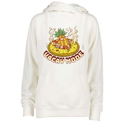 Vacay Mode Pineapple Gift Womens Funnel Neck Pullover Hood