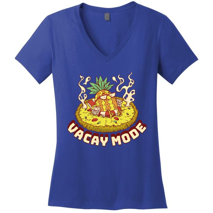 Vacay Mode Pineapple Gift Women's V-Neck T-Shirt