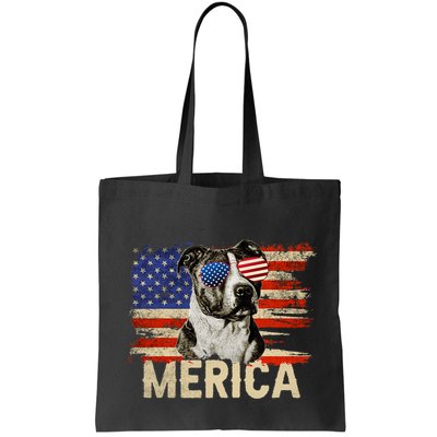 Vintage Merica Pitbull 4th Of July USA Patriotic Sunglasses Bag