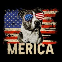 Vintage Merica Pitbull 4th Of July USA Patriotic Sunglasses Baby Bodysuit