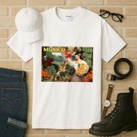 Vintage Mexico Poster Pin Up Fruits And Land Tall T-Shirt