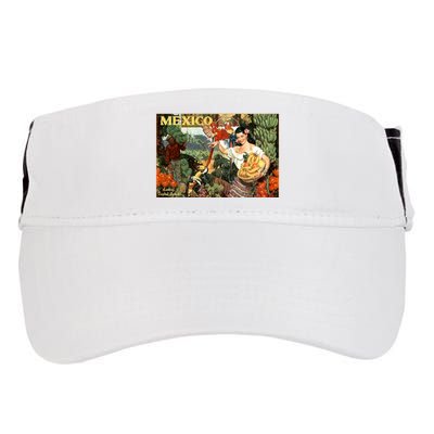 Vintage Mexico Poster Pin Up Fruits And Land Adult Drive Performance Visor