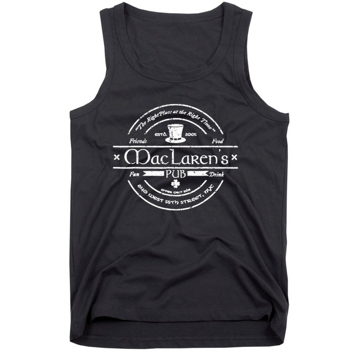 Vintage McclarenS Pub From How I Met Your Mother Tank Top