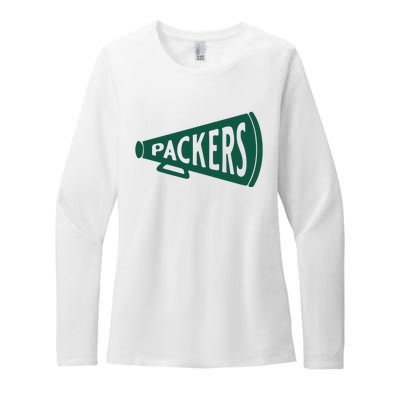 Vintage Megaphone Packers Womens CVC Long Sleeve Shirt