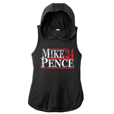 Vintage Mike Pence 2024 Ladies PosiCharge Tri-Blend Wicking Draft Hoodie Tank