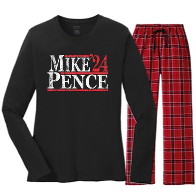 Vintage Mike Pence 2024 Women's Long Sleeve Flannel Pajama Set 