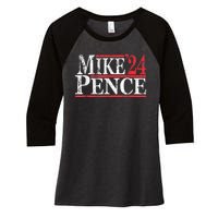 Vintage Mike Pence 2024 Women's Tri-Blend 3/4-Sleeve Raglan Shirt