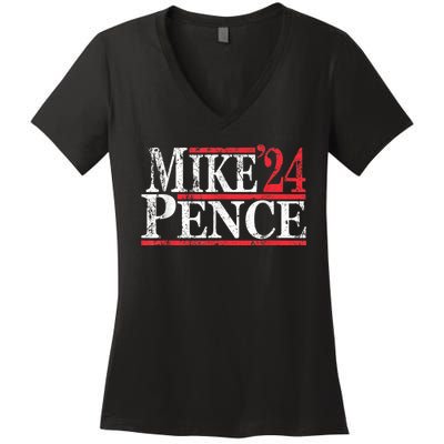 Vintage Mike Pence 2024 Women's V-Neck T-Shirt