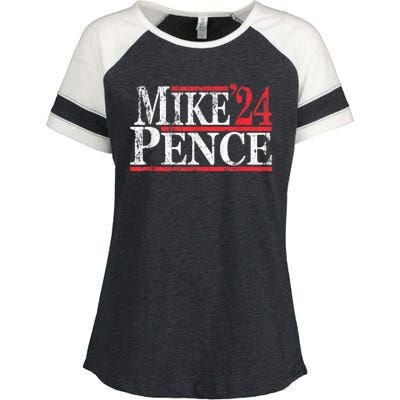 Vintage Mike Pence 2024 Enza Ladies Jersey Colorblock Tee