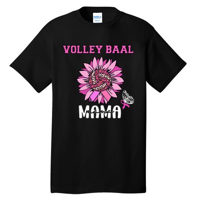 Volleyball Mom Pink Ribbon Breast Cancer Awareness Fighters Tall T-Shirt