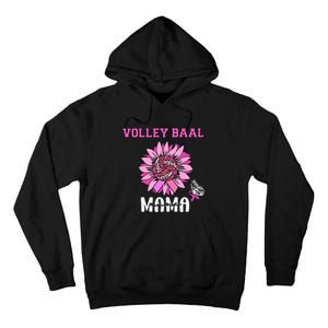 Volleyball Mom Pink Ribbon Breast Cancer Awareness Fighters Tall Hoodie